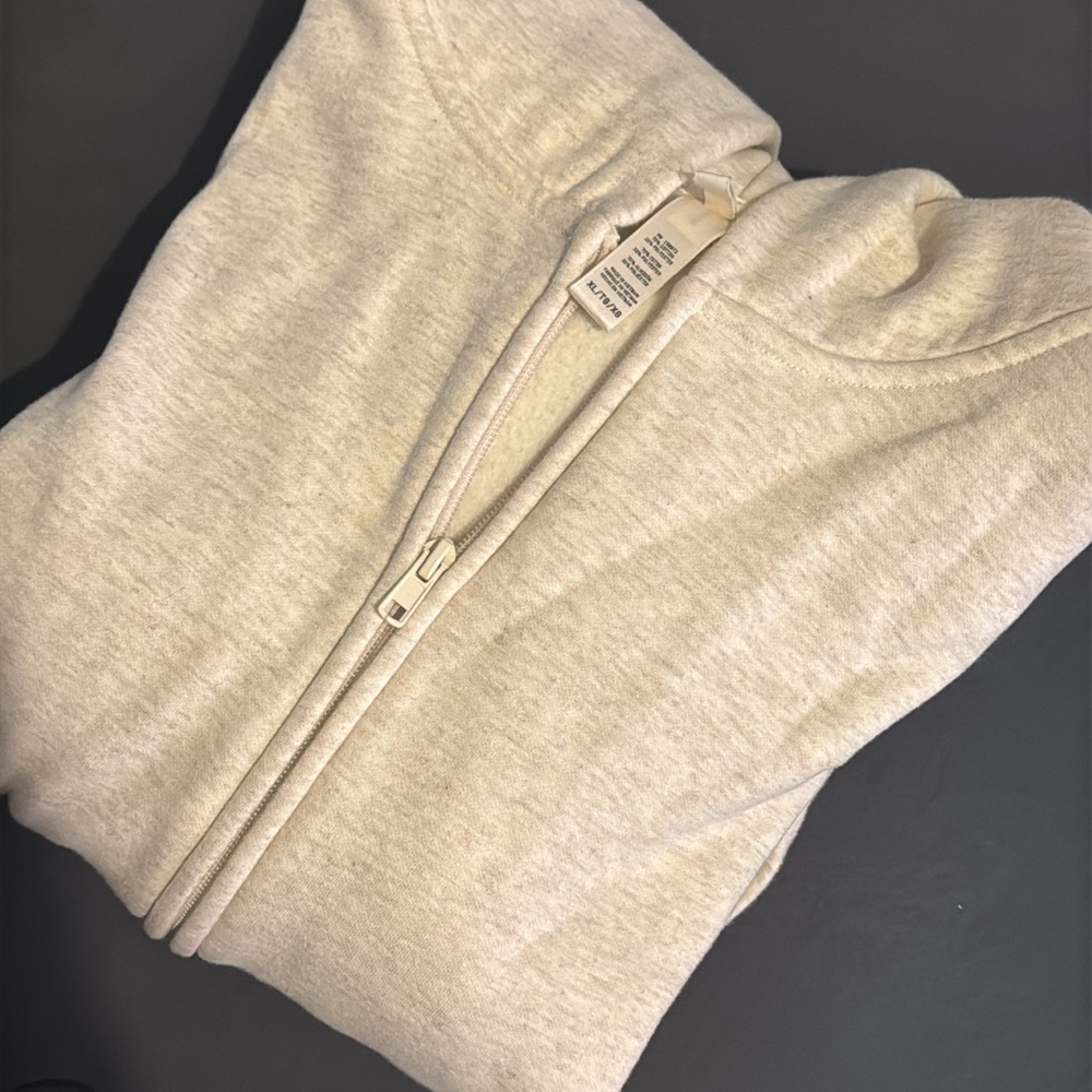 Cozy Cream Zip-Up Sweater